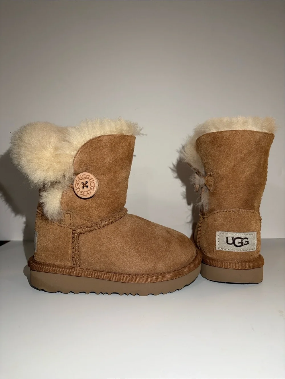 UGG Kids Chestnut Suede Shearling Boot